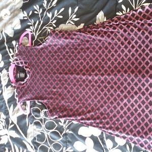 Teeze Me Dresses - Teeze Me Black and Pink Velvet dress Teeze Me Dresses - Teeze Me Black and Pink Velvet dress
